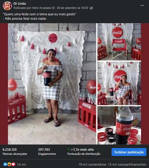 Resultados da Postagem em Oi linda